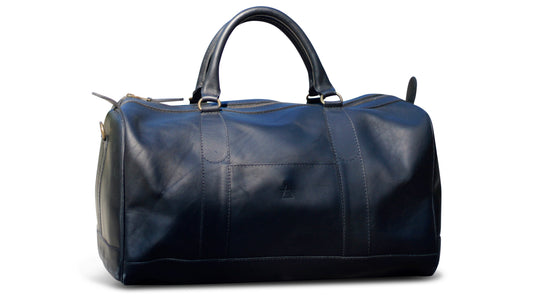 Diego Black Leather Weekend Bag
