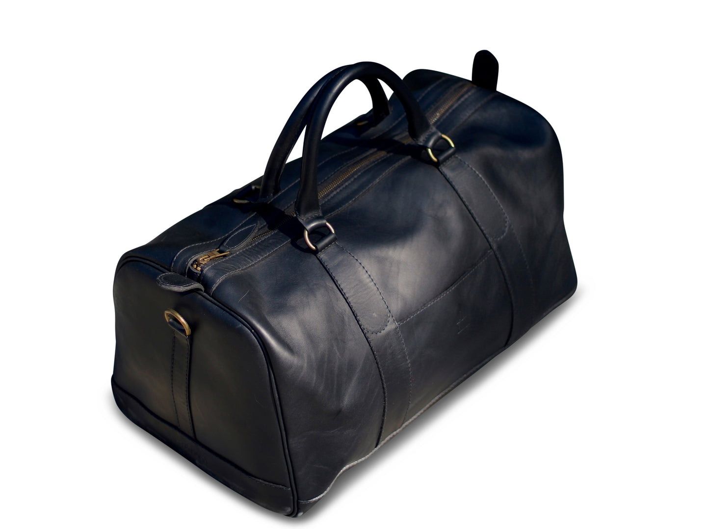 Diego Black Leather Weekend Bag