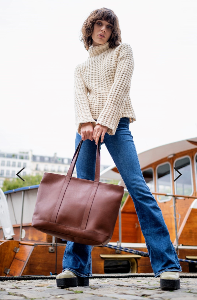 Olga Leather Tote Bag