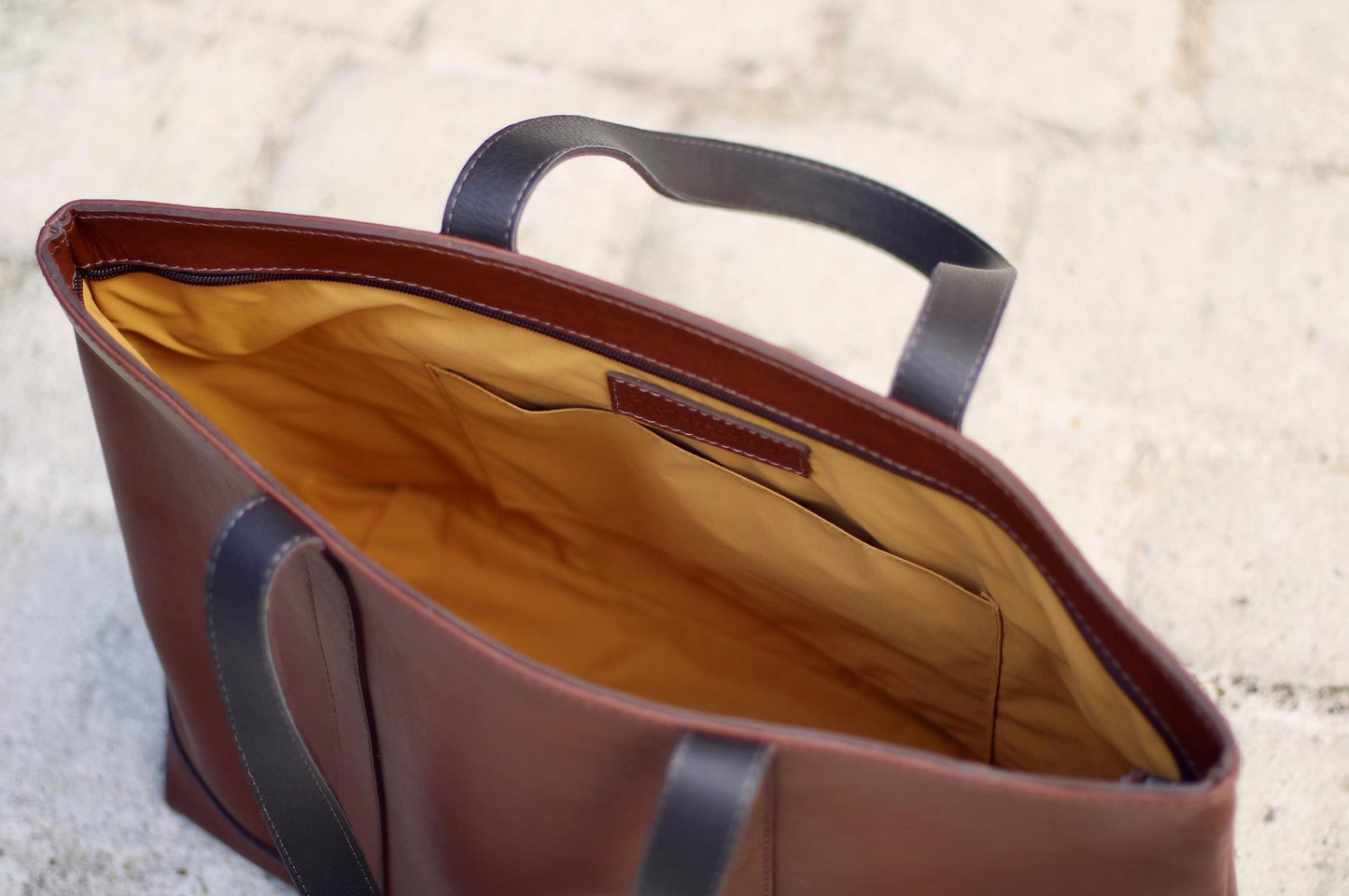 Olga Leather Tote Bag