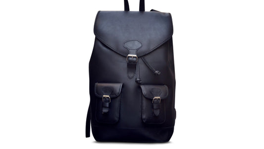 Gabi Black Leather Backpack