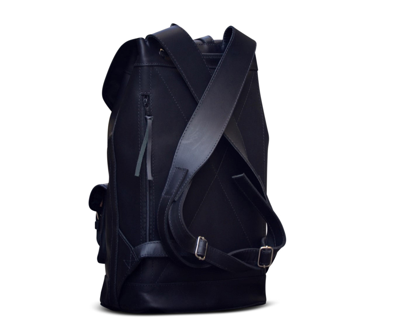 Gabi Black Leather Backpack